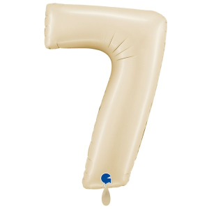 Folienballon - Zahl 0 - 9 Creme - XXXL - 102 cm / 0,09 m&sup3;