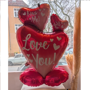 Folienballon - Standballon Ombre Love 3 Herzen - XL - 77...