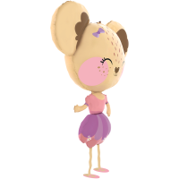 Folienballon - Airwalker Ballerina Maus - XXL - 91 cm / 0,07 m³