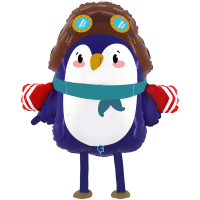 Folienballon - Airwalker Pinguin Pilot  - XXL - 81 cm / 0,07 m³