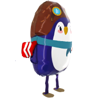 Folienballon - Airwalker Pinguin Pilot  - XXL - 81 cm / 0,07 m³