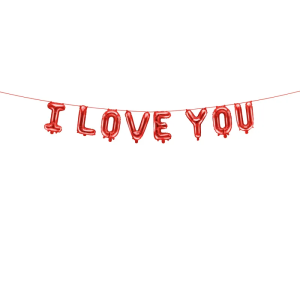 Folienballon - Buchstaben - Set I Love You rot - 210x35 cm