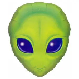 Folienballon - Figur Alien Kopf - XL - 80 cm / 0,07 m³