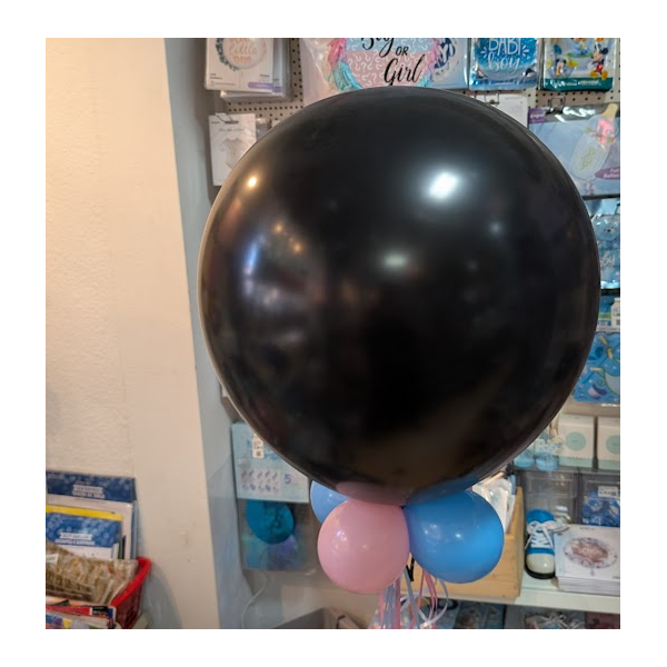 Explosionsballon - Genderballon Black - XL