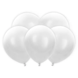 Latex-Luftballon-Set - weiß mit LED - 30 cm /...