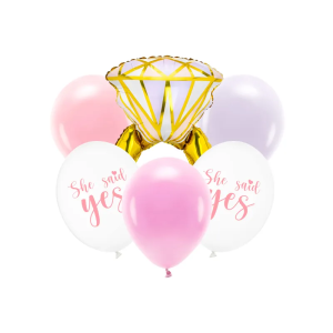 Ballon-Set - She said yes (6) (Latex/Folie)