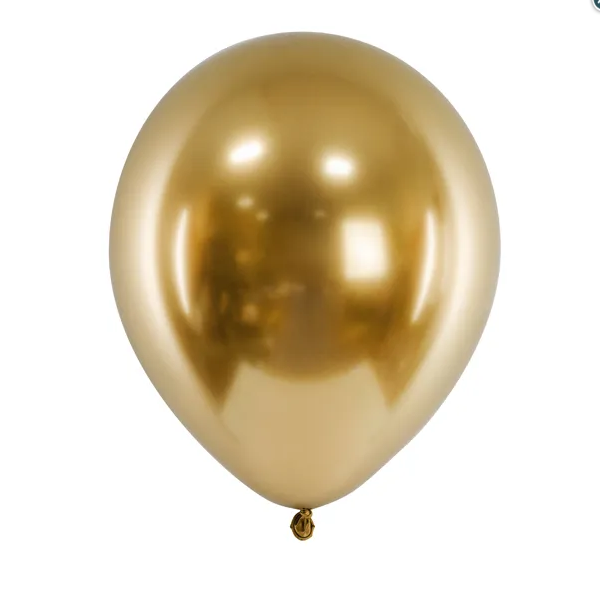 Latex-Luftballon - Glossy Gold - 12 cm (lose)