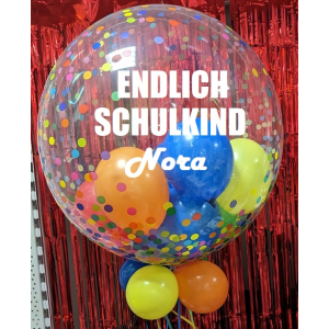 Geschenkballon Bubble Konfetti mit Namen