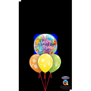 Single Bubble Ballon - Stretchy Birthday