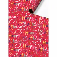 Geschenkpapier Geburtstag Immo rot - 70 cm x 1,5 m