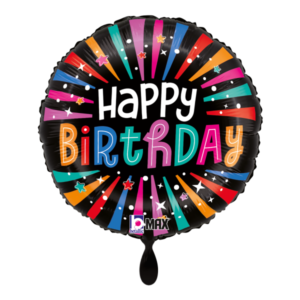 Folienballon - Motiv Colorful Birthday Sparkle - S - 43...