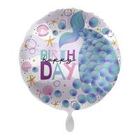 Folienballon - Motiv Magical Mermaid Birthday - S - 43 cm / 0,02 m³
