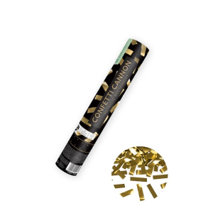 Konfettikanone Metallic Streifen Gold 28/60cm