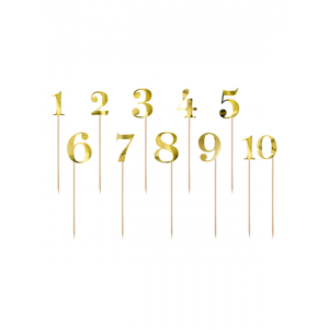 Cake Topper Gold Zahlen 25,5-26,5 cm