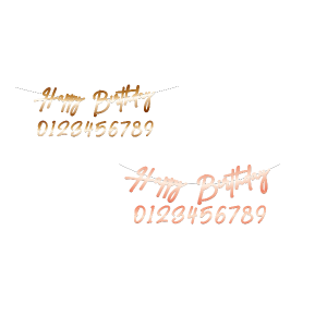 Girlande - Happy Birthday + Zahlen