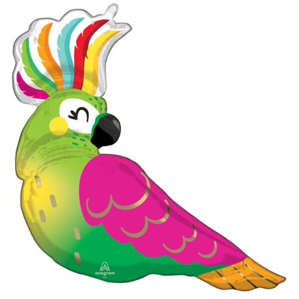 Folienballon - Figur Papagai - XXL - 76 cm / 0,07 m³