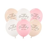 Latexballon - Motiv Happy Birthday Rosa Mix (6)