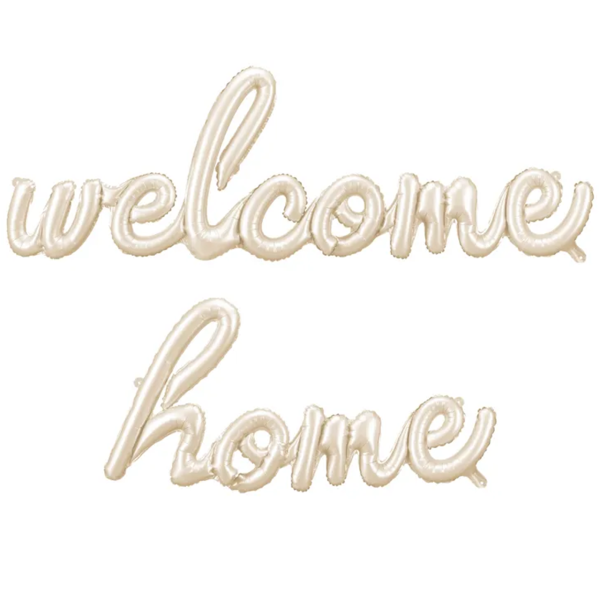 Folienballon - Schriftzug welcome home - 55 cm / Luft