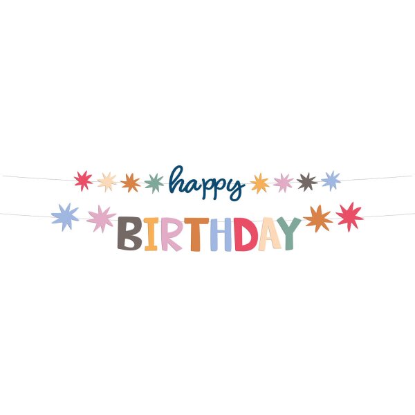 Girlande - Happy Birthday - 1,5 Meter
