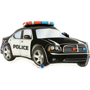 Folienballon - Figur Polizeiauto Schwarz II - XL - 71 cm...