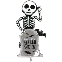 Folienballon - Figur Special Delivery Skeleton - XXL - 170 cm / 0,20 m³