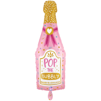 Folienballon - Figur Sektflasche Bubbly Bottle - XXL - 94 cm / 0,07 m&sup3;