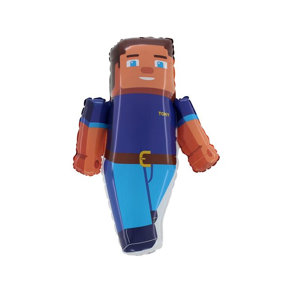 Folienballon - Figur Minecraft Tony Stevet - XXL - 76 cm / 0,07 m³