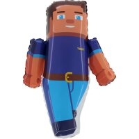 Folienballon - Figur Minecraft Tony Stevet - XXL - 76 cm / 0,07 m³