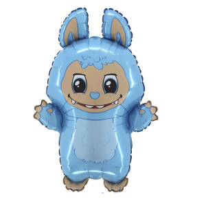 Folienballon - Figur Labubu Blau - XL - 61 cm / 0,07 m³