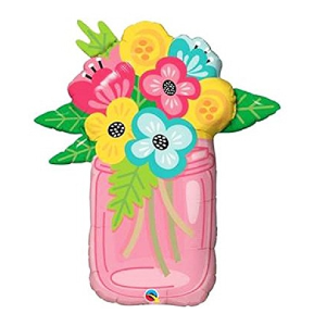 Folienballon - Figur Blumenstrauß in der Vase - XXL...