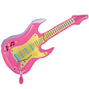 Folienballon - Figur E - Gitarre rosa - XXL - 99 cm /...