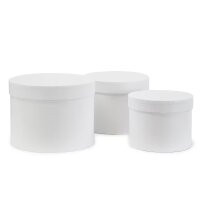 Geschenkbox - weiß rund