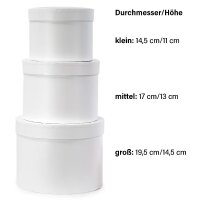 Geschenkbox - weiß rund