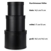 Geschenkbox - schwarz rund -