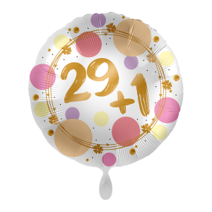 Folienballon - Motiv Zahl 29+1,39+1 oder 49+1 - S - 43 cm...