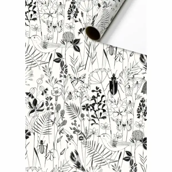Geschenkpapier Fiella schwarz 2m x 70 cm