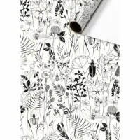 Geschenkpapier Fiella schwarz 2m x 70 cm