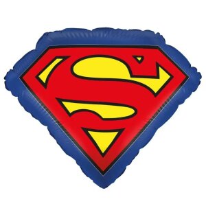 Folienballon - Figur Superman Zeichen - XL - 53 cm / 0,05...