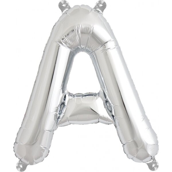 Folienballon - Buchstabe A-Z - Silber - XS - 40 cm / Luft