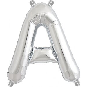 Folienballon - Buchstabe A-Z - Silber - XS - 40 cm / Luft