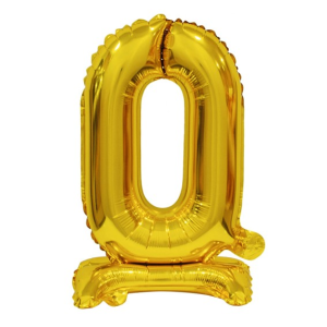 Folienballon - Zahl 0-9 Gold - Standupballons - XS - 38...