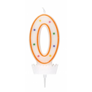 Zahlenkerze 0 - 9 mit Halter