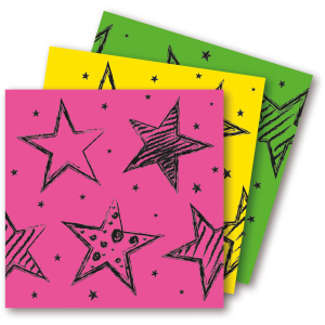 Servietten - Neon Party Servietten - 3-lagig - 33x33 cm (20)