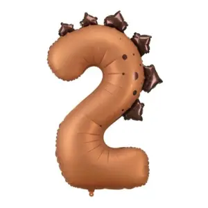Folienballon - Zahl 2 Dino - XXXL - 102 cm / 0,09 m&sup3;
