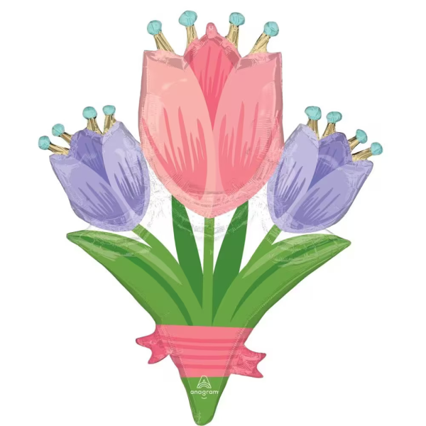 Folienballon - Figur Tulpenstrauß - XXL - 96 cm /...
