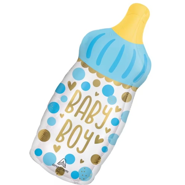 Folienballon - Figur Baby Boy Bottle  - XL - 71 cm / 0,05...