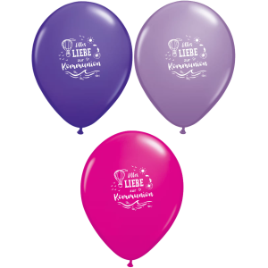 Latex-Luftballon-Set - Motiv Alles Liebe zur Kommunion -...