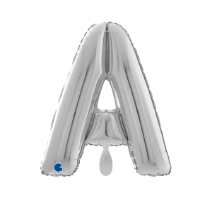 Folienballon - Buchstaben ABI - Silber - XL - 66 cm /...