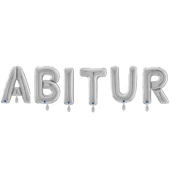 Folienballon - Buchstaben ABITUR - Silber - XL - 66 cm /...