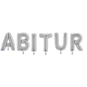 Folienballon - Buchstaben ABITUR - Silber - XL - 66 cm /...